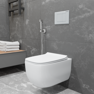 Подвесной унитаз Charus Pinto Rimless EWC700-126W безободковый белый